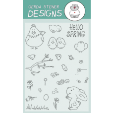 Gerda Steiner Designs - Hello Spring - 4x6 Clear Stamp Set